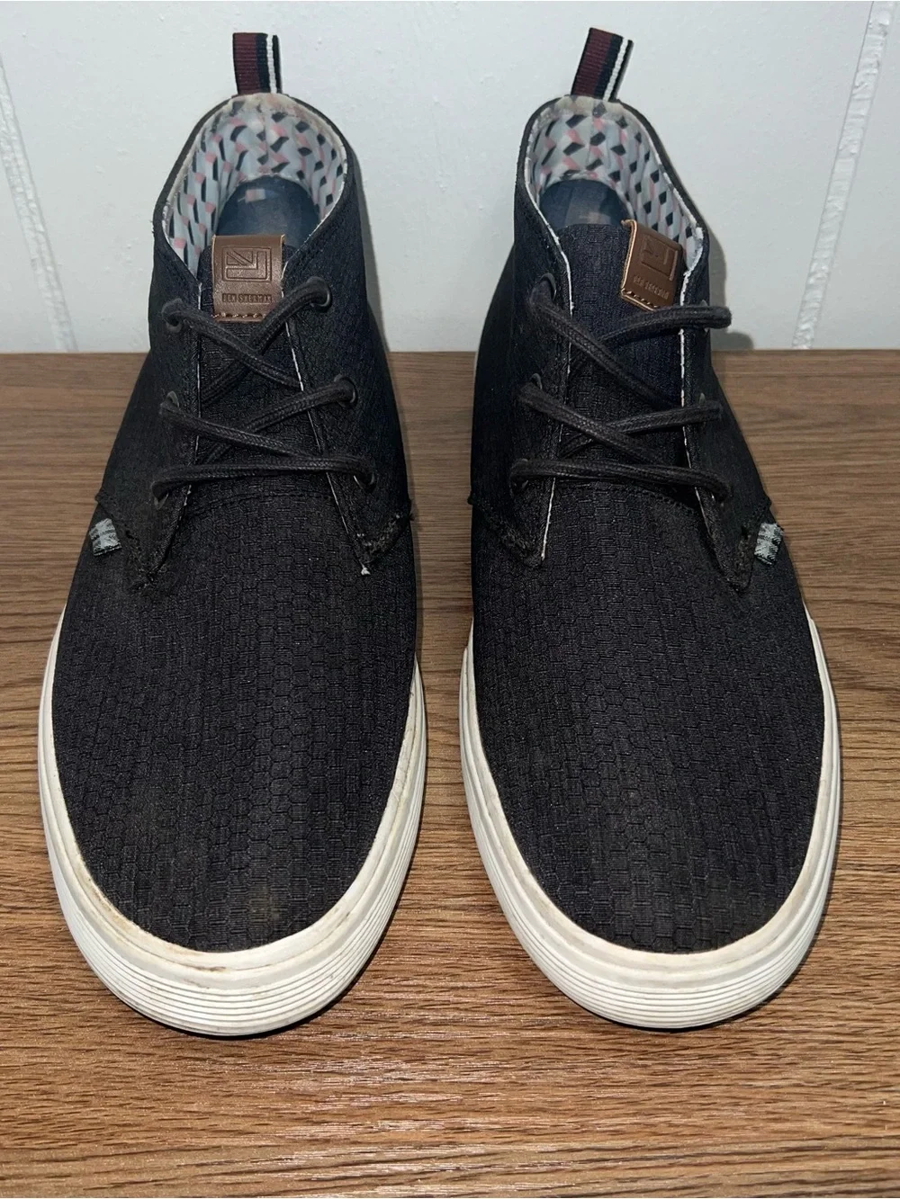 Ben Sherman Men's Chukka Sneakers Size 10.5 Navy Black High Top Casual Shoes